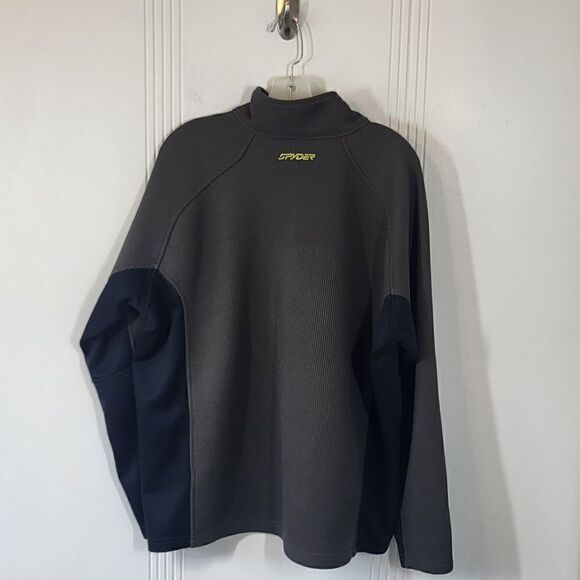 Plus Size Men's Spyder Black & Green Sweater - Picture 2 of 11